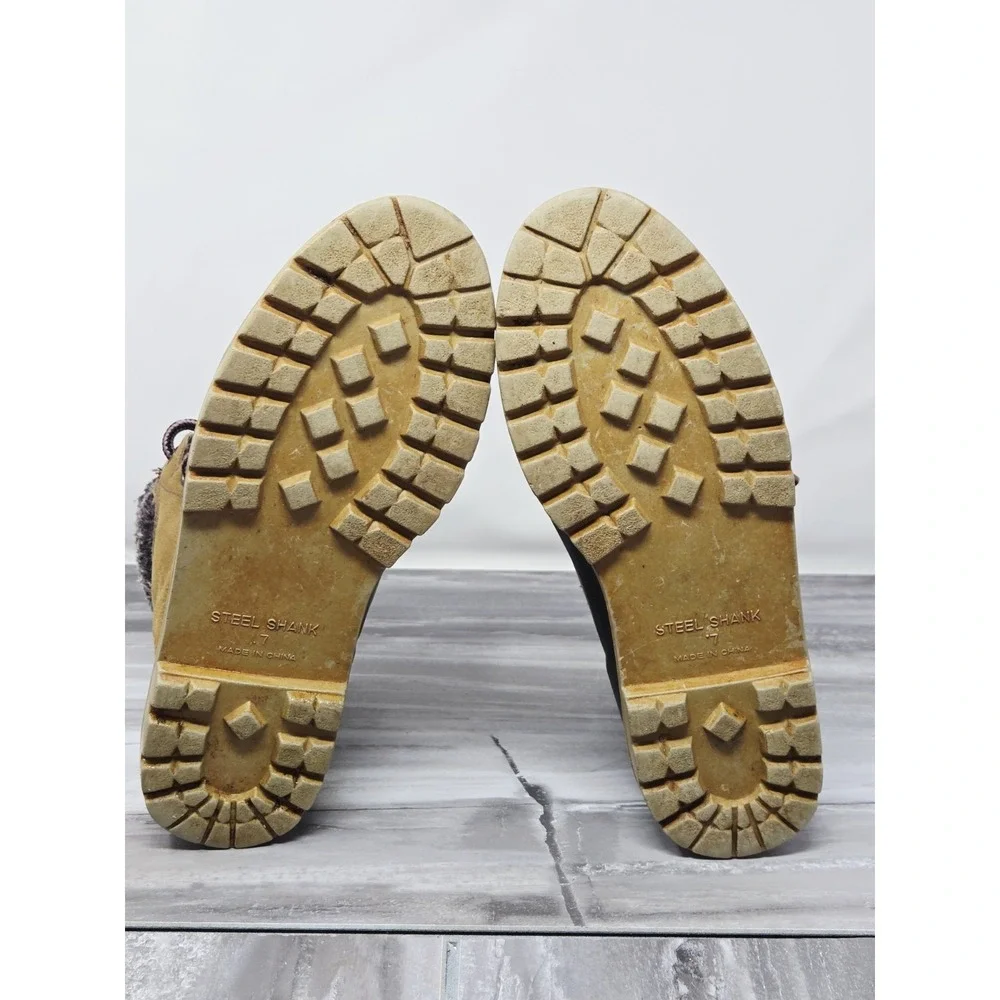 THERMOLITE Women's Tan Brown‎ Duck Boots Suede Rubber Thermal Rated SIZE 7